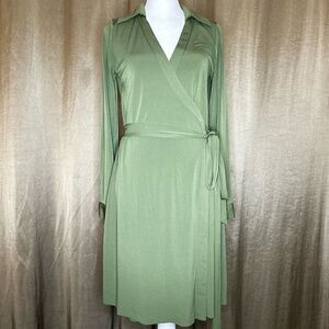 Calvin Klein Olive Green Wrap Dress
